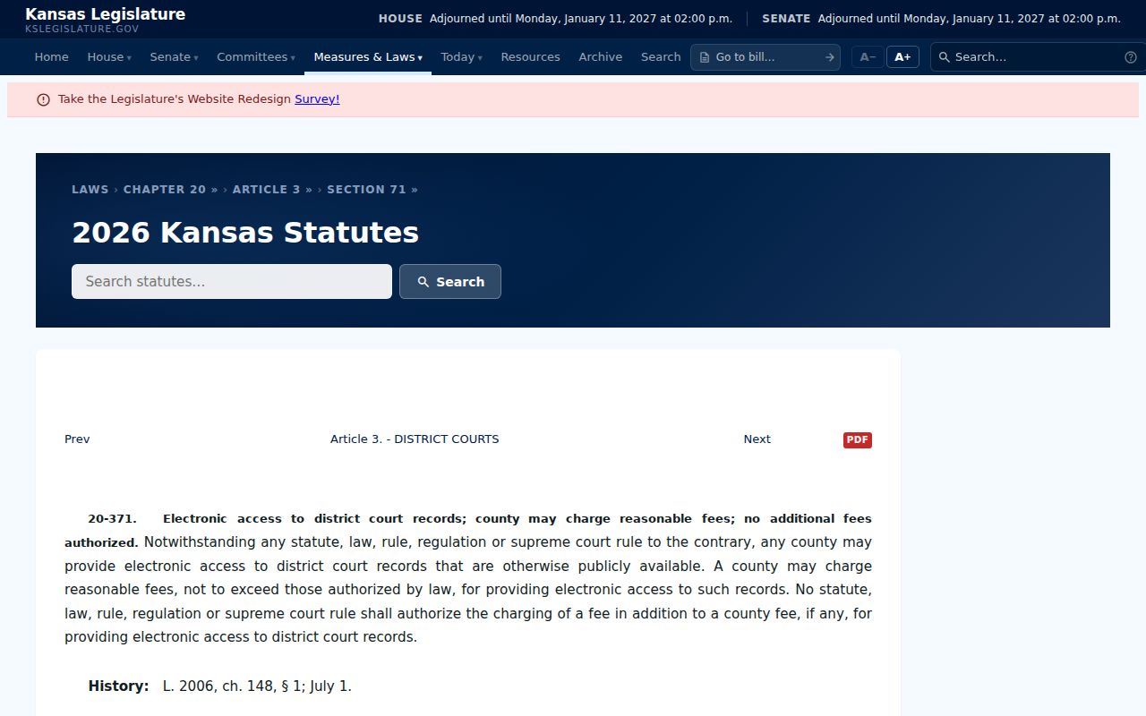 Cloud County court records electronic access law