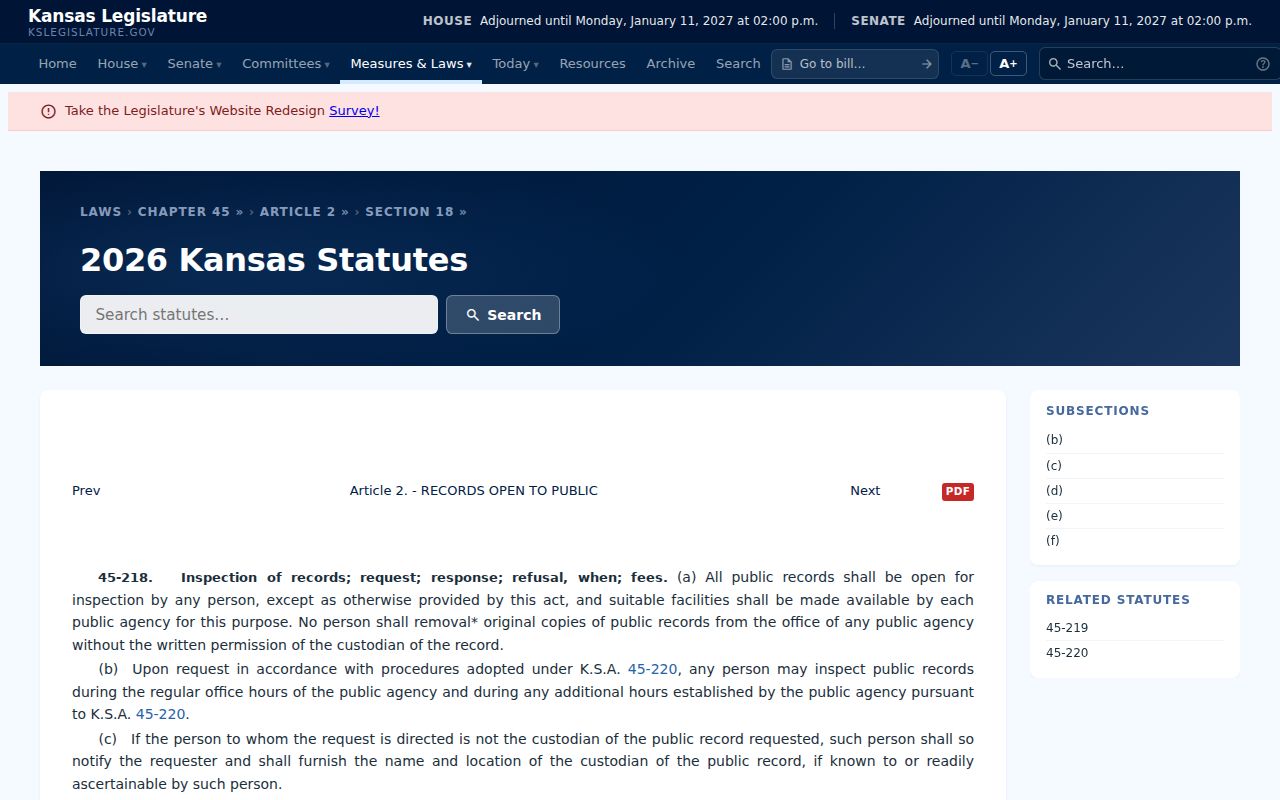 Cloud County court records request law