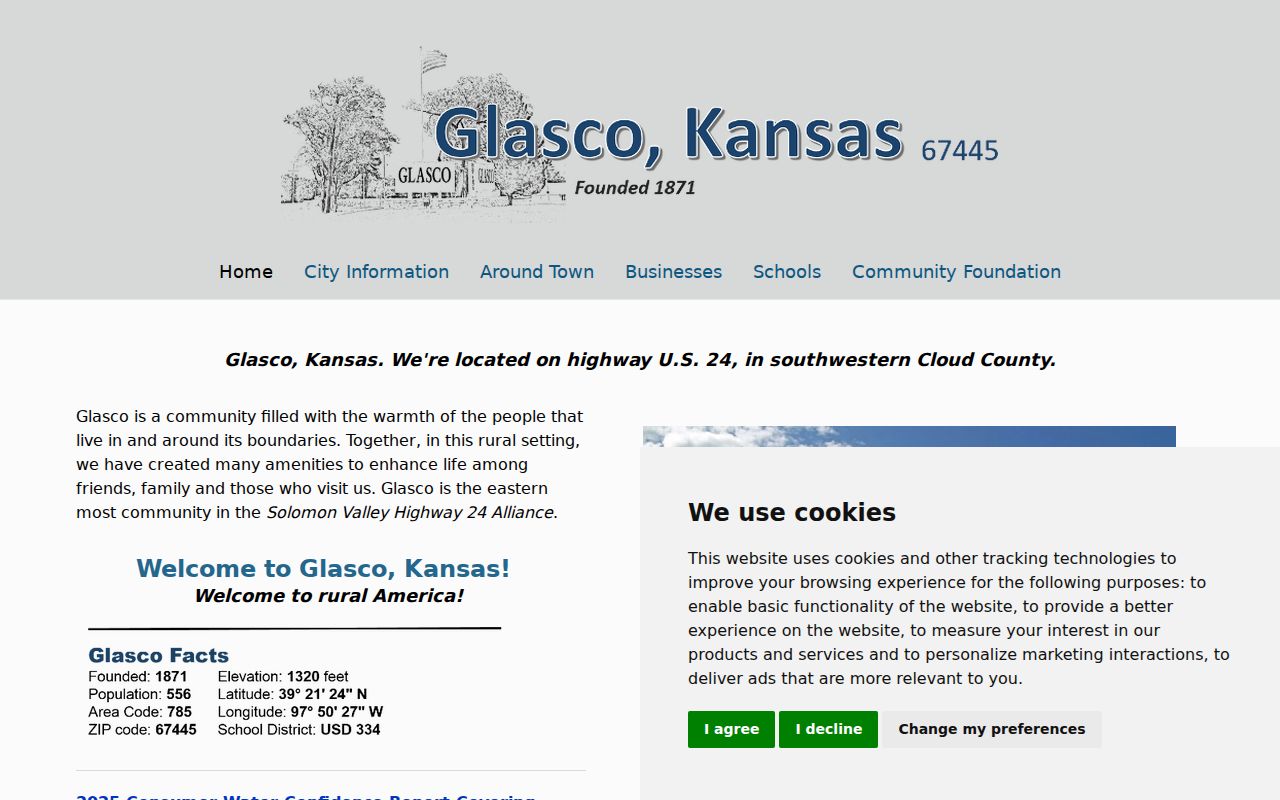Glasco court records route through the official city website